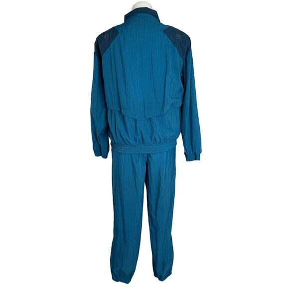 VTG Y2K Puma Tracksuit Womens Nylon Jacket Pant Set L Blue Retro Zip Up Hip Hop - Picture 2 of 16